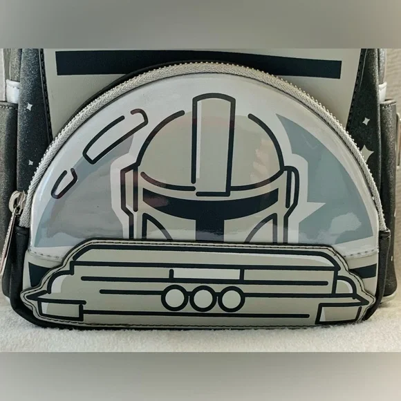 SALE - Loungefly Disney Parks Star Wars Grogu Mandalorian Glow In Dark Backpack - Picture 7 of 14